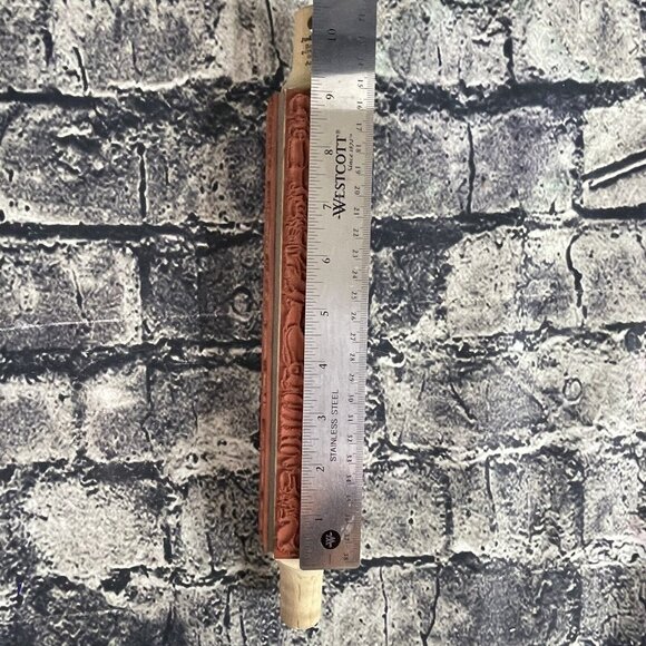 JudiKins Bollio Animals Wood Rubber Stamp Rolling Pin 4 Sided 6808K - Picture 11 of 12